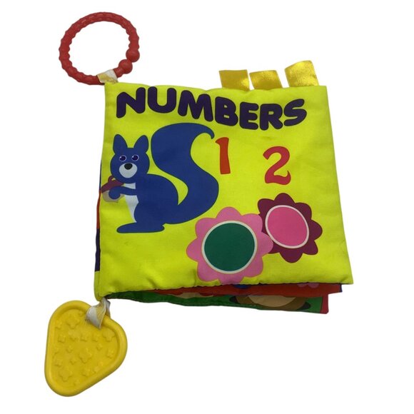 Kidgets Sensory Soft Cloth Numbers Counting Baby Book Teether 6"x6" - Picture 1 of 7